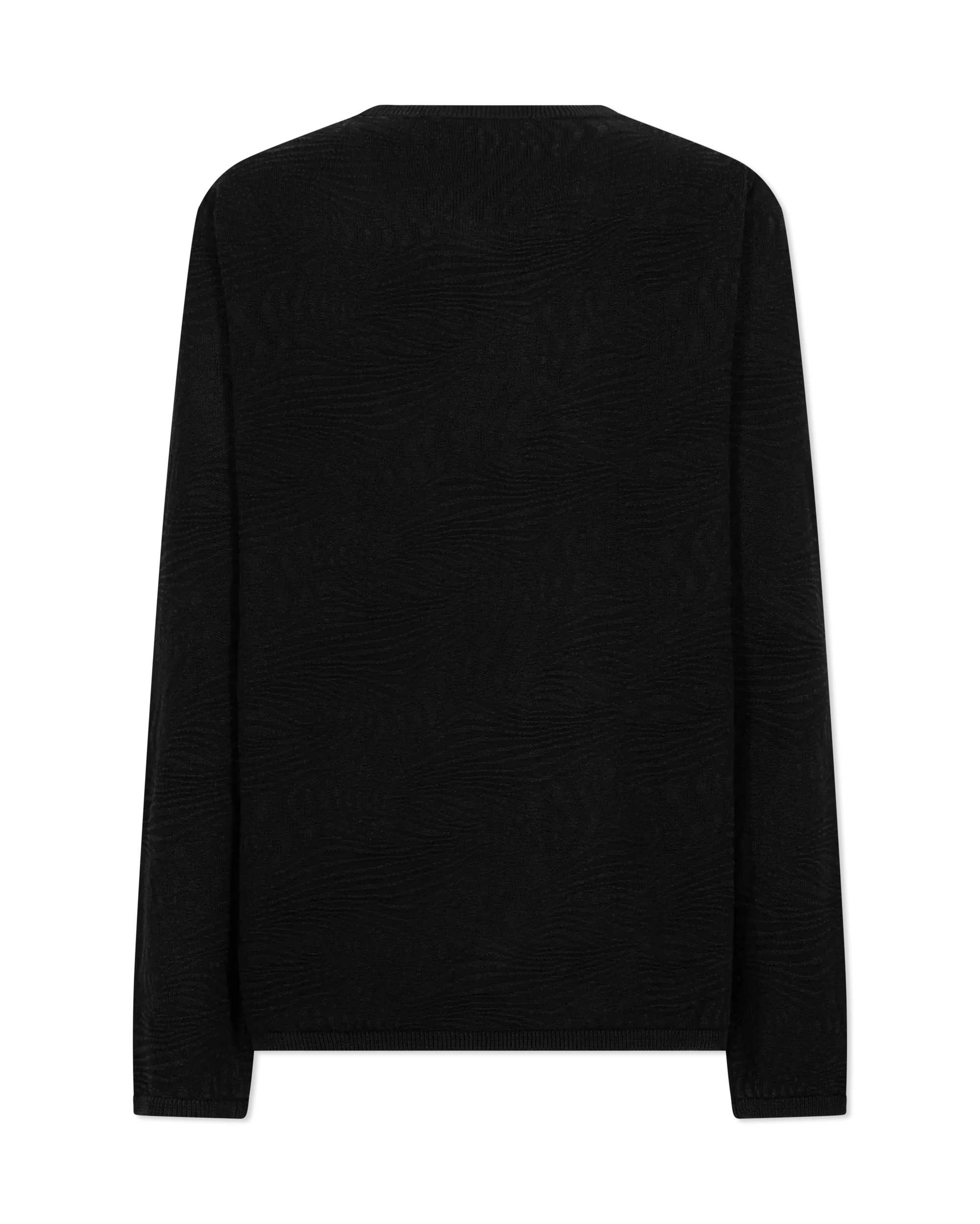 Long Sleeve Wave Texture Crewneck Sweater