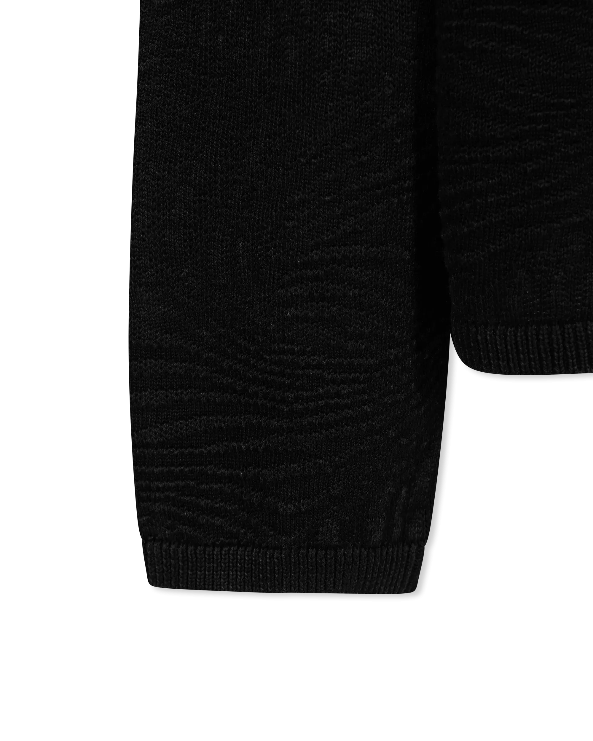 Long Sleeve Wave Texture Crewneck Sweater