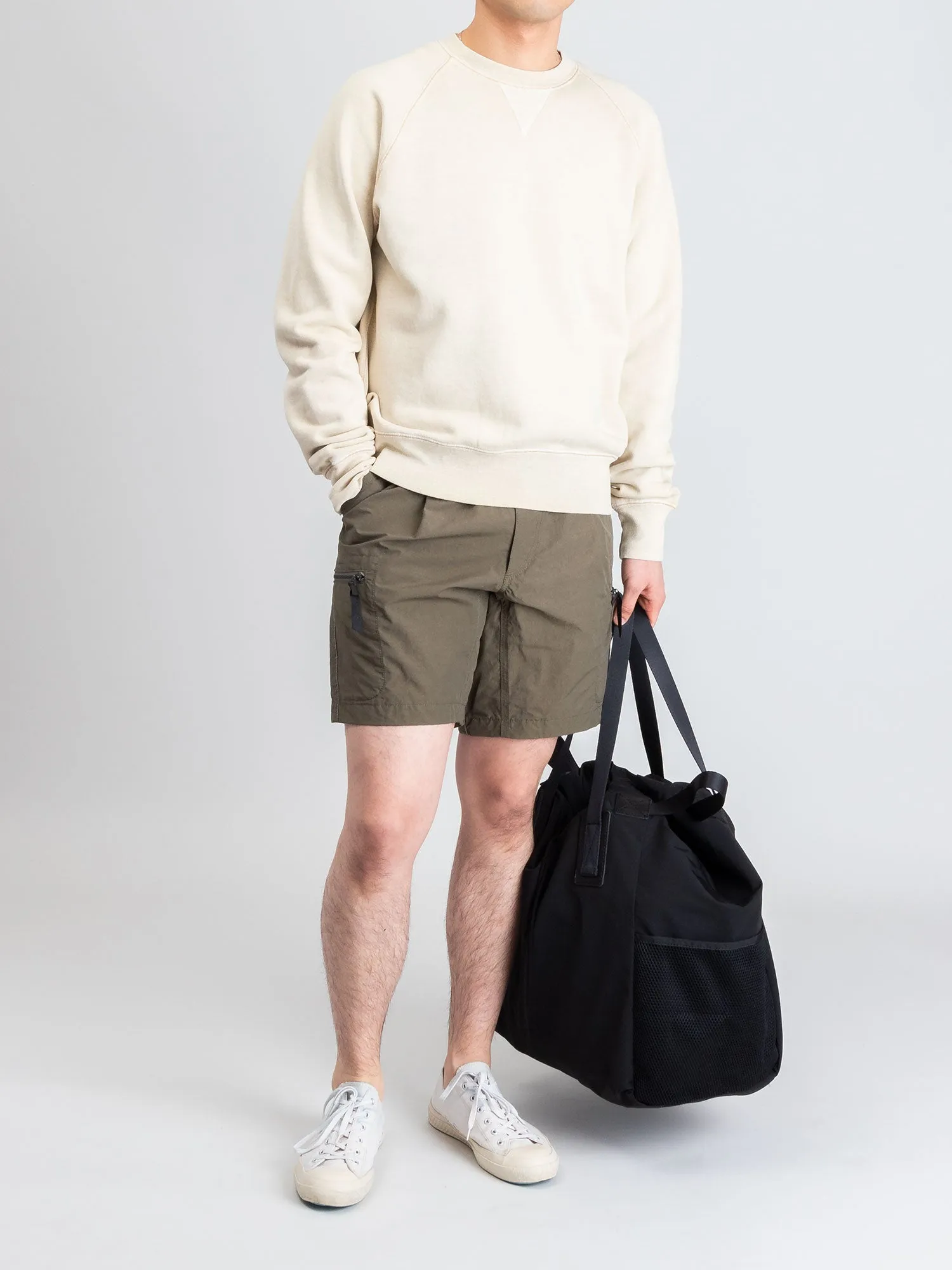Loose Stitch Crewneck Sweater in Washed Dune