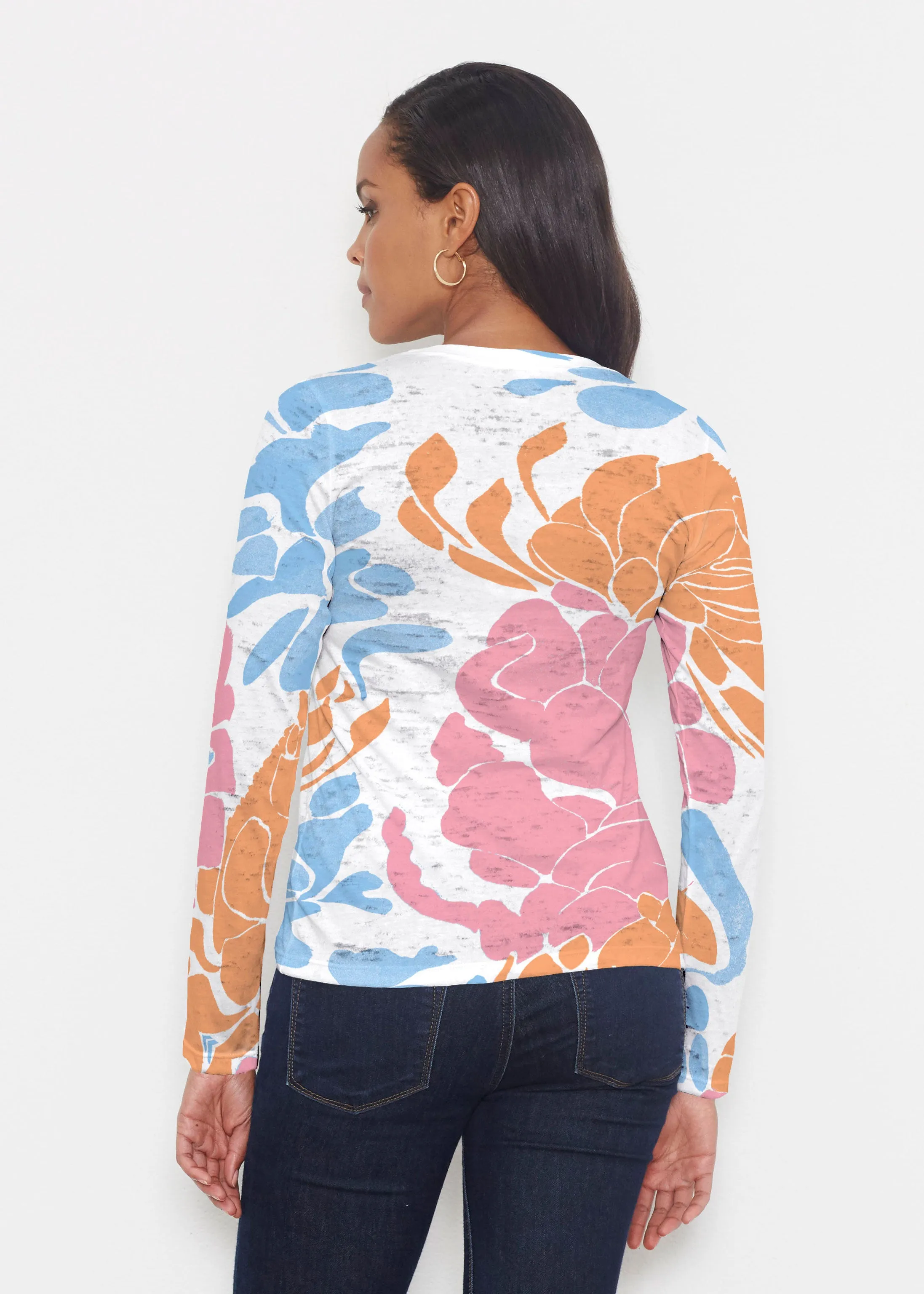 Lotus Pink/Orange (23058) ~ Signature Long Sleeve Crew Shirt
