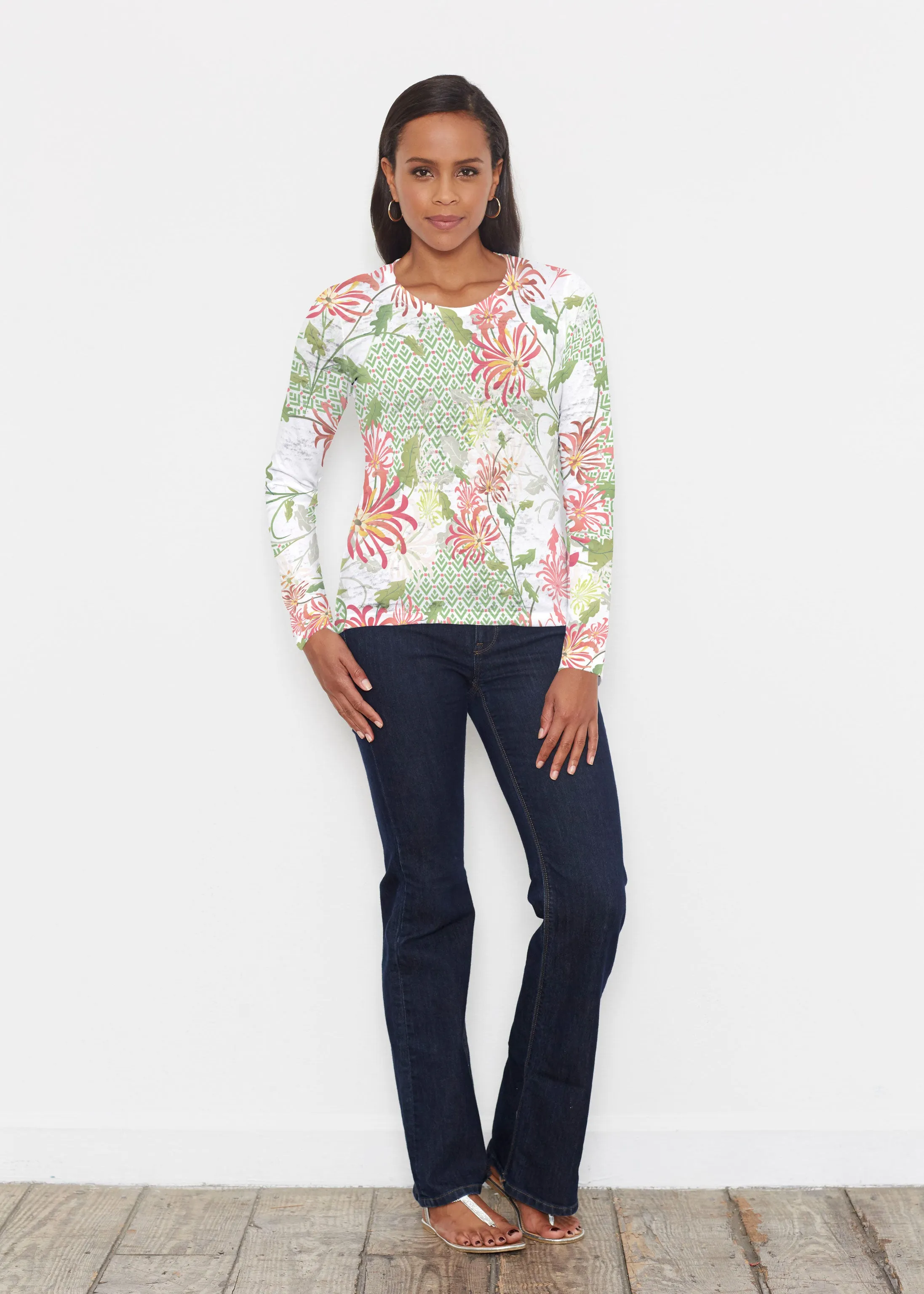 Lucia Green (8089) ~ Signature Long Sleeve Crew Shirt