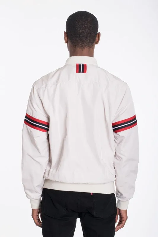 Luxury WOVEN TAPED BOMBER JACKET
