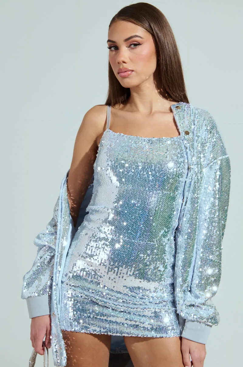 MA CHERIE SEQUIN MINI DRESS
