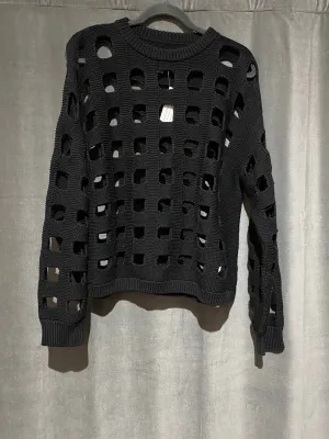 Maison Margiela Black Square Hole Knit Sweater