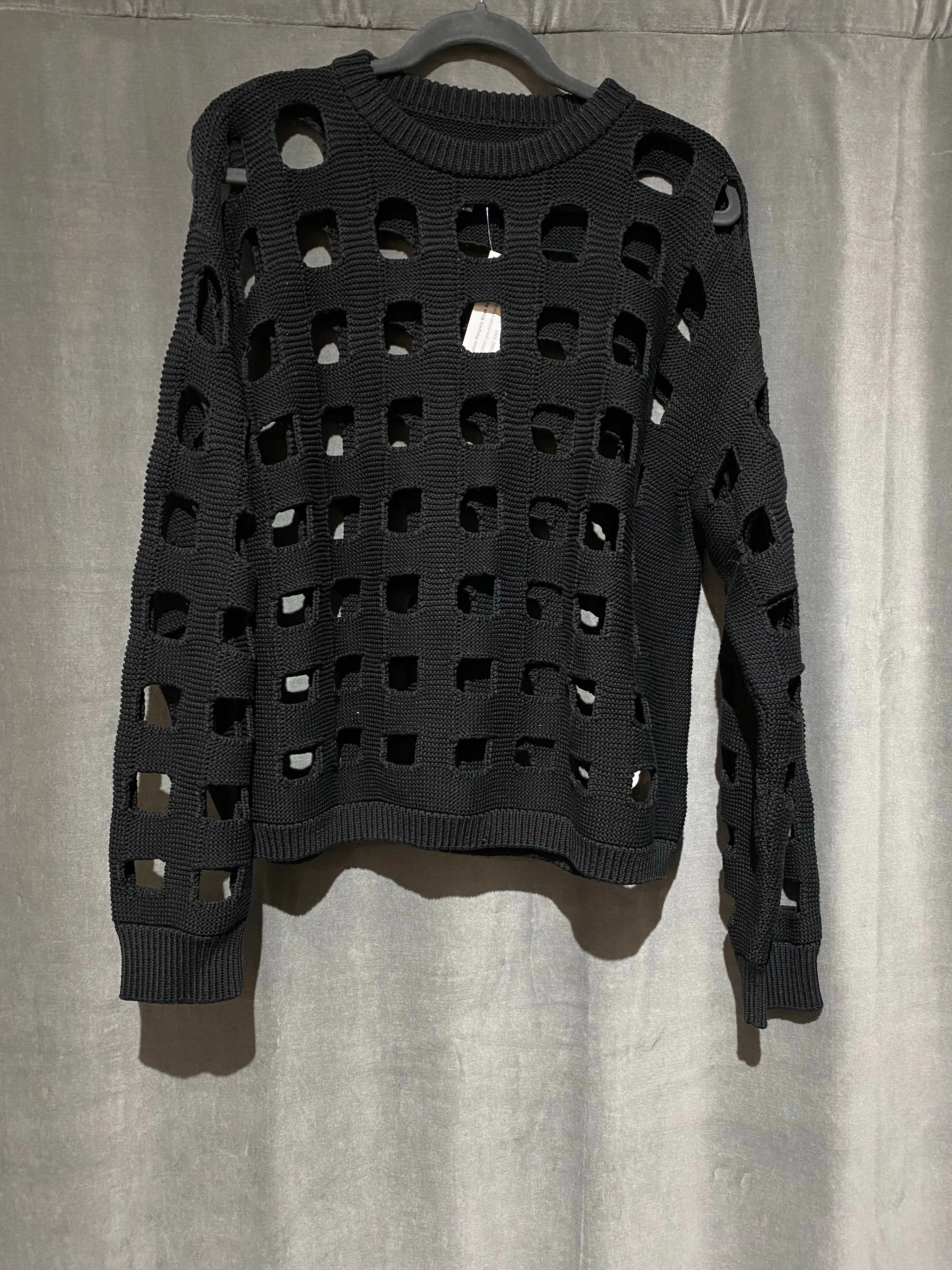 Maison Margiela Black Square Hole Knit Sweater