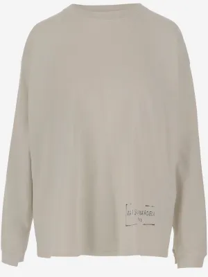 Maison Margiela Bomullsweatshirt med tryck