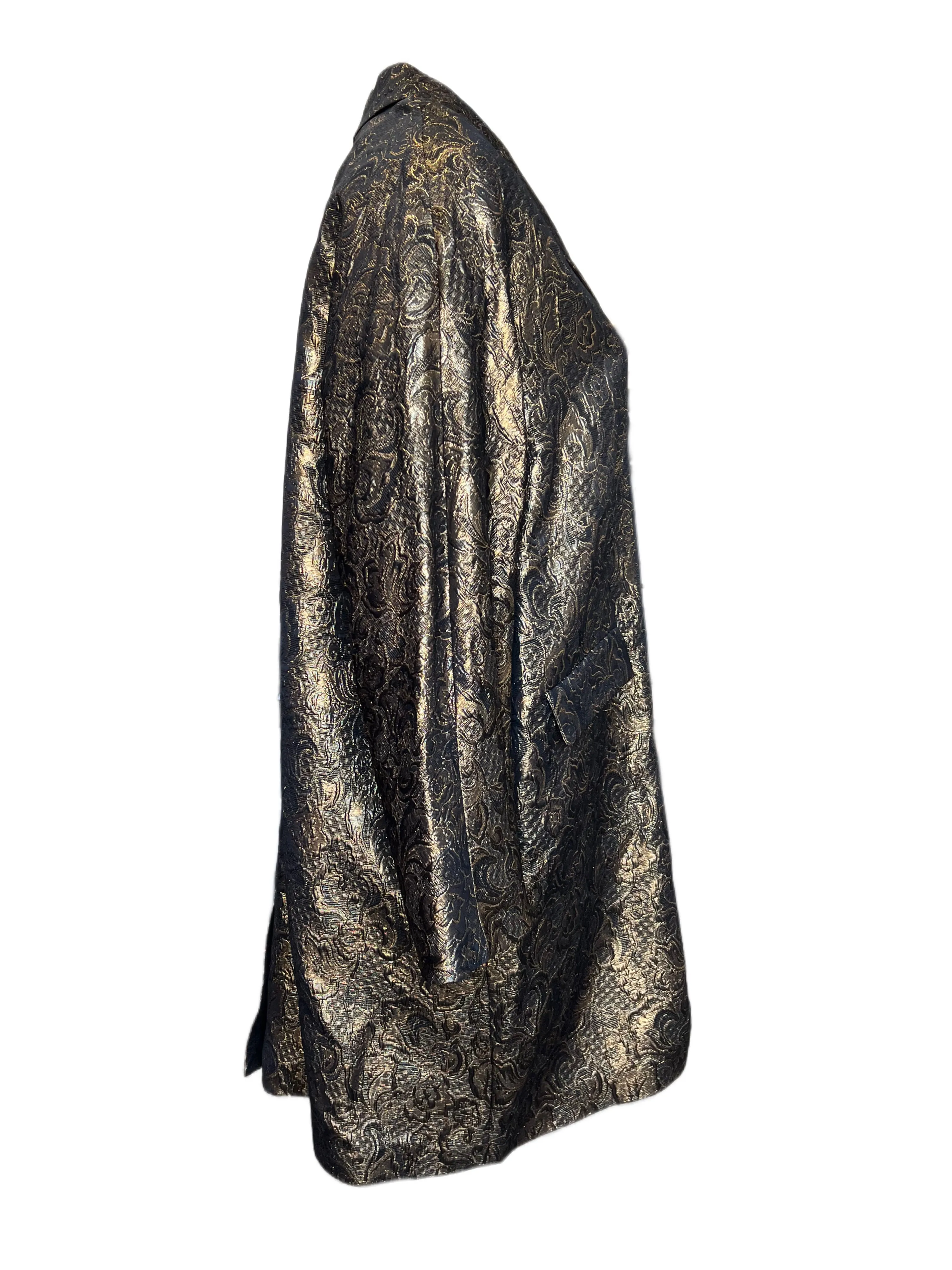 Marina Rinaldi Women's Gold Tempera Button Closure Jacket NWT