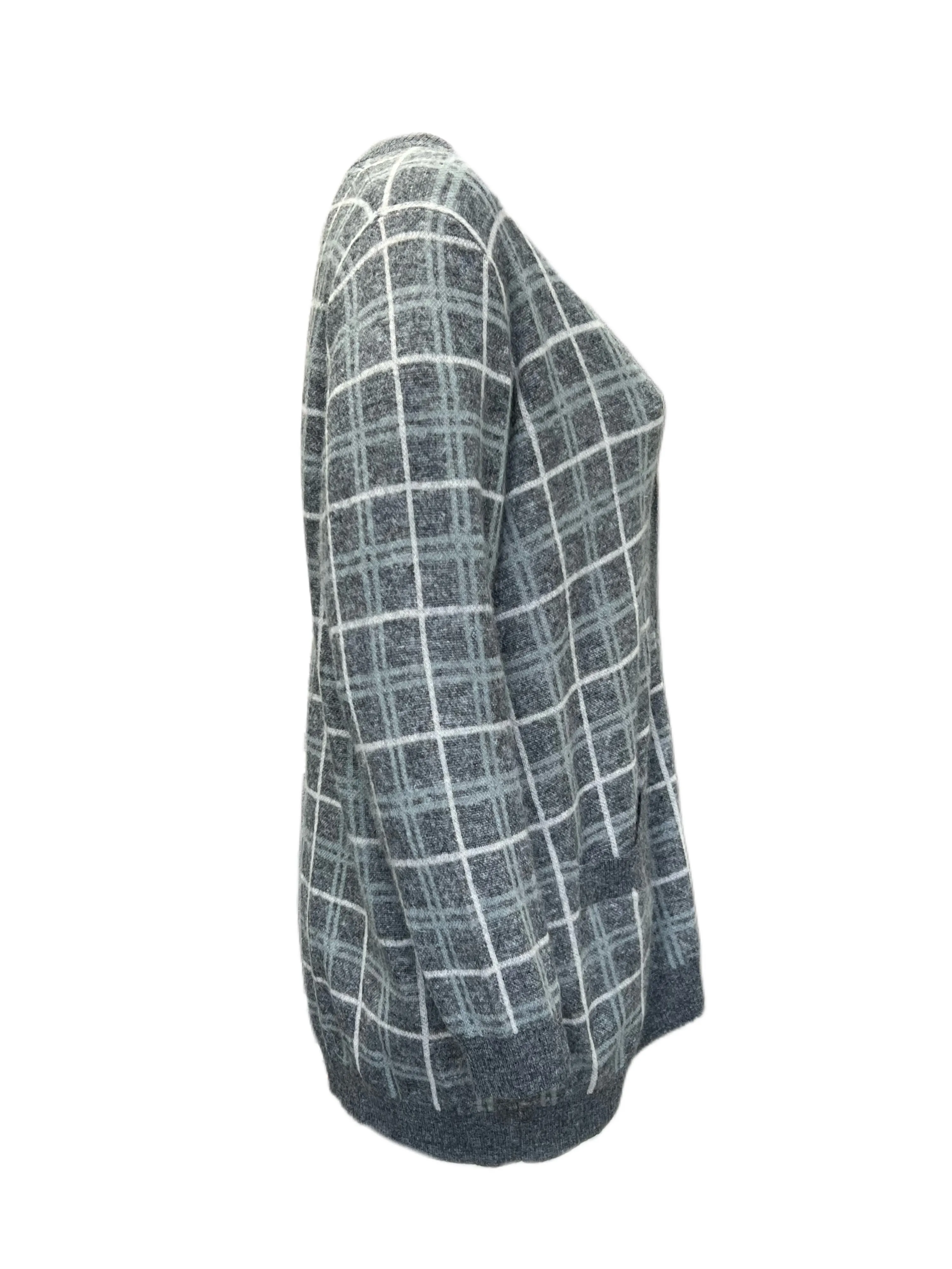 Marina Rinaldi Women's Grey Magda Knitted Cardigan NWT