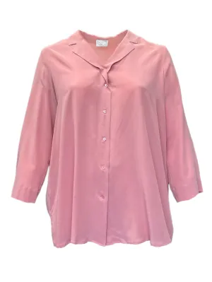 Marina Rinaldi Women's Pink Brina Silk Shirt NWT