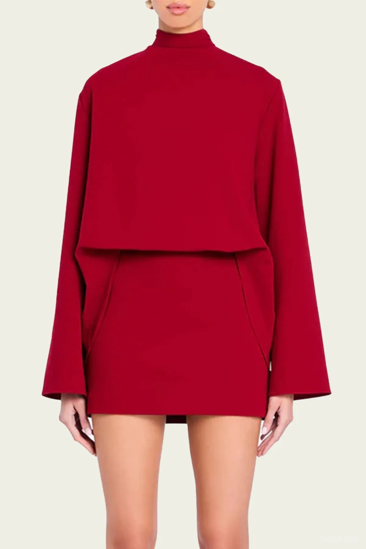 Mave Mini Dress in Ruby Red