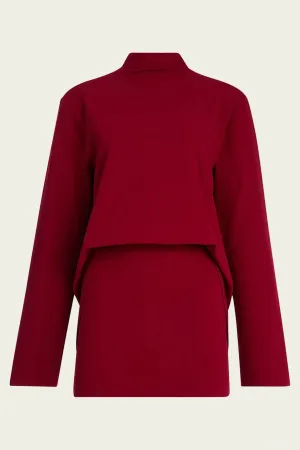 Mave Mini Dress in Ruby Red
