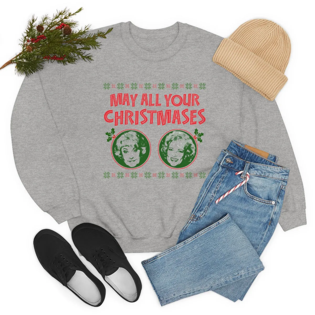 May all your Christmases Bea White sweatshirt