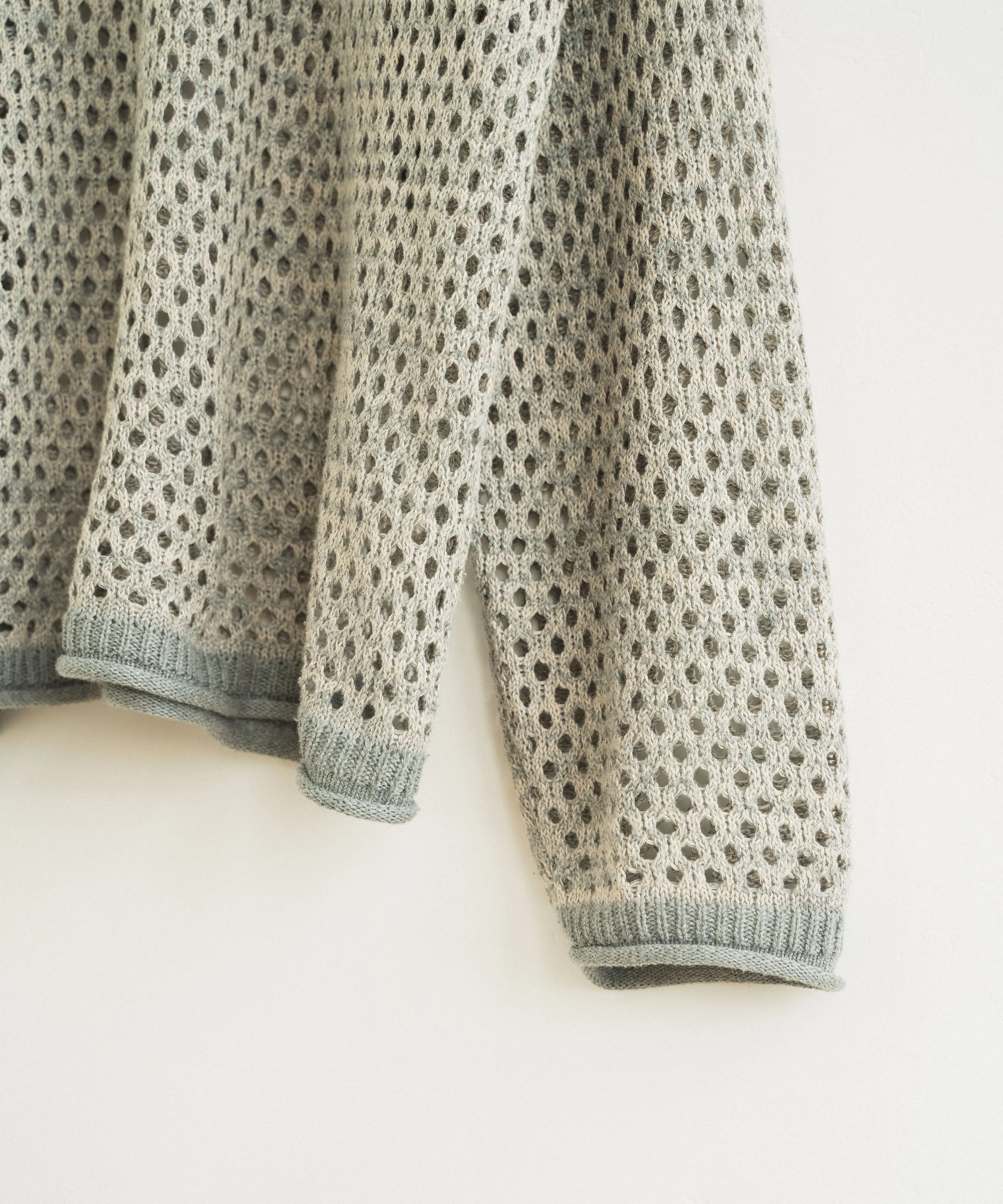 mech knit bicolor tops