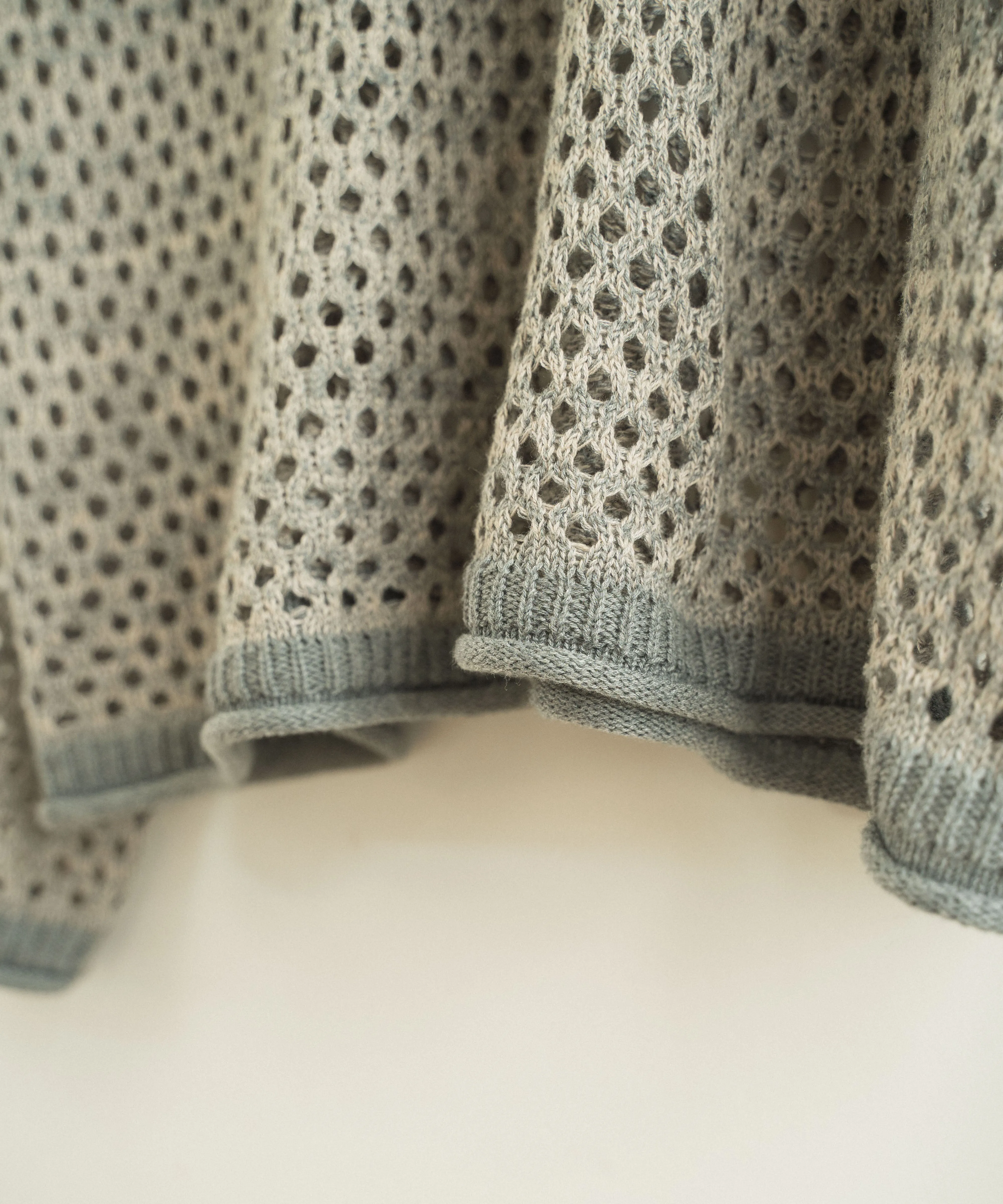 mech knit bicolor tops