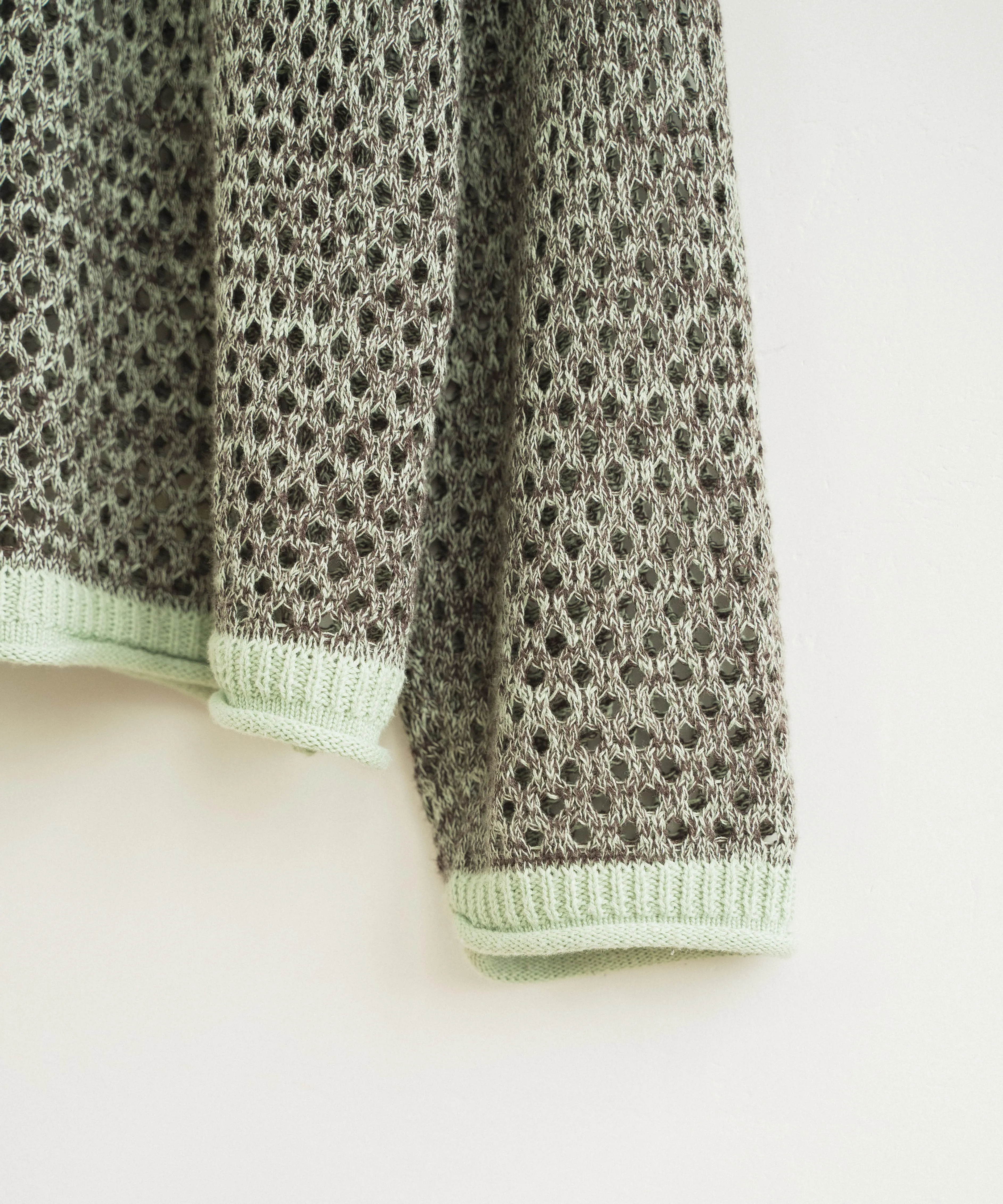 mech knit bicolor tops