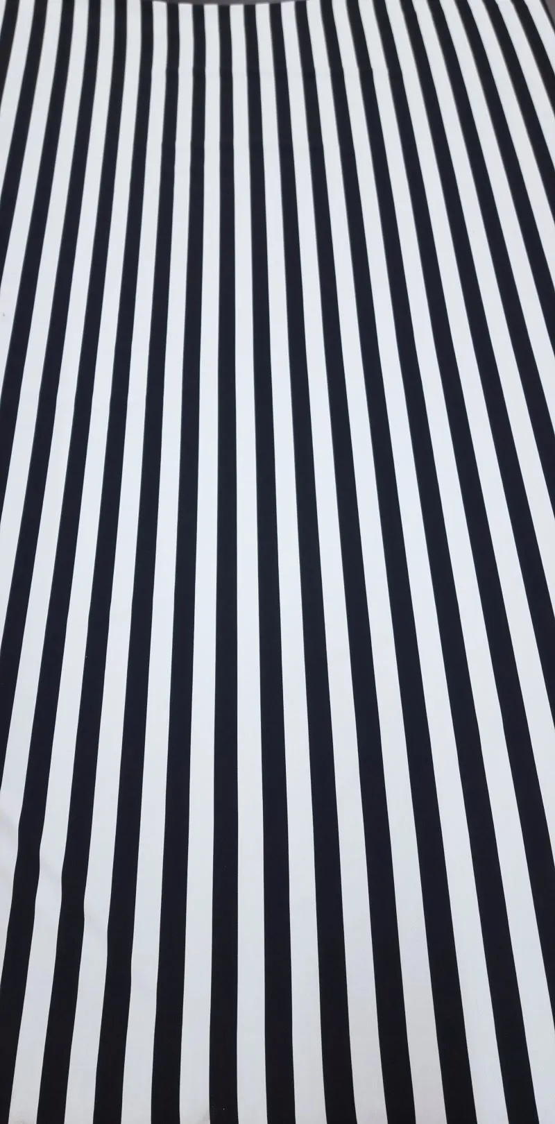 Medium Weight Textured Knit Black Stripe