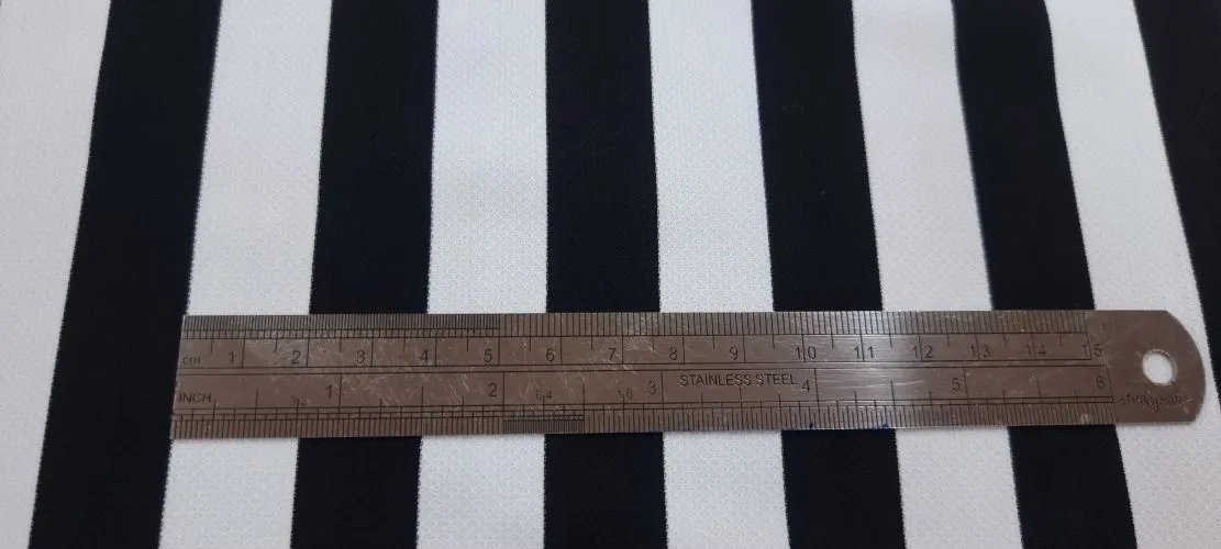 Medium Weight Textured Knit Black Stripe
