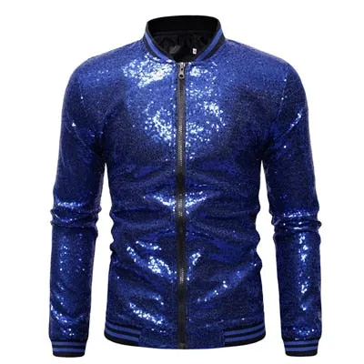 Men New Gold Silver Sequin Shiny Blazers Suit Jacket Men Fashion Night Club DJ Stage performances Wedding party Jacket