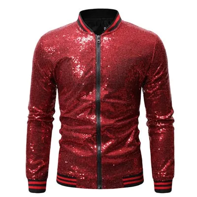 Men New Gold Silver Sequin Shiny Blazers Suit Jacket Men Fashion Night Club DJ Stage performances Wedding party Jacket