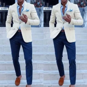 Men's Custom-Made Suit Tuxedos Wedding Suits 2 Pieces Blazers Suits