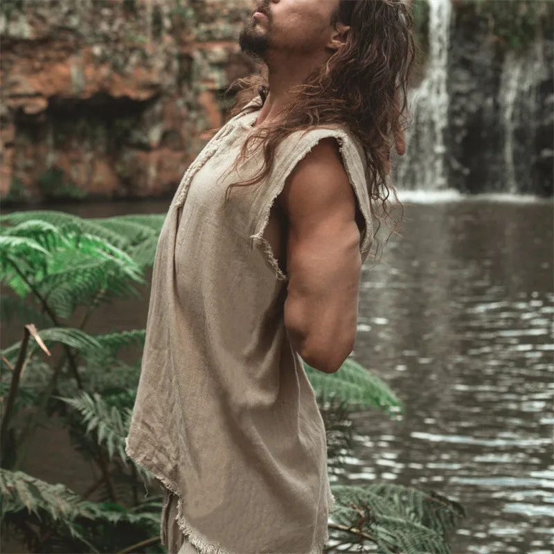 Men's New Solid Color Vest Loose Large Size Casual