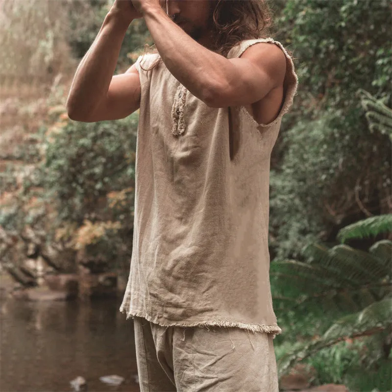 Men's New Solid Color Vest Loose Large Size Casual