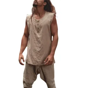 Men's New Solid Color Vest Loose Large Size Casual
