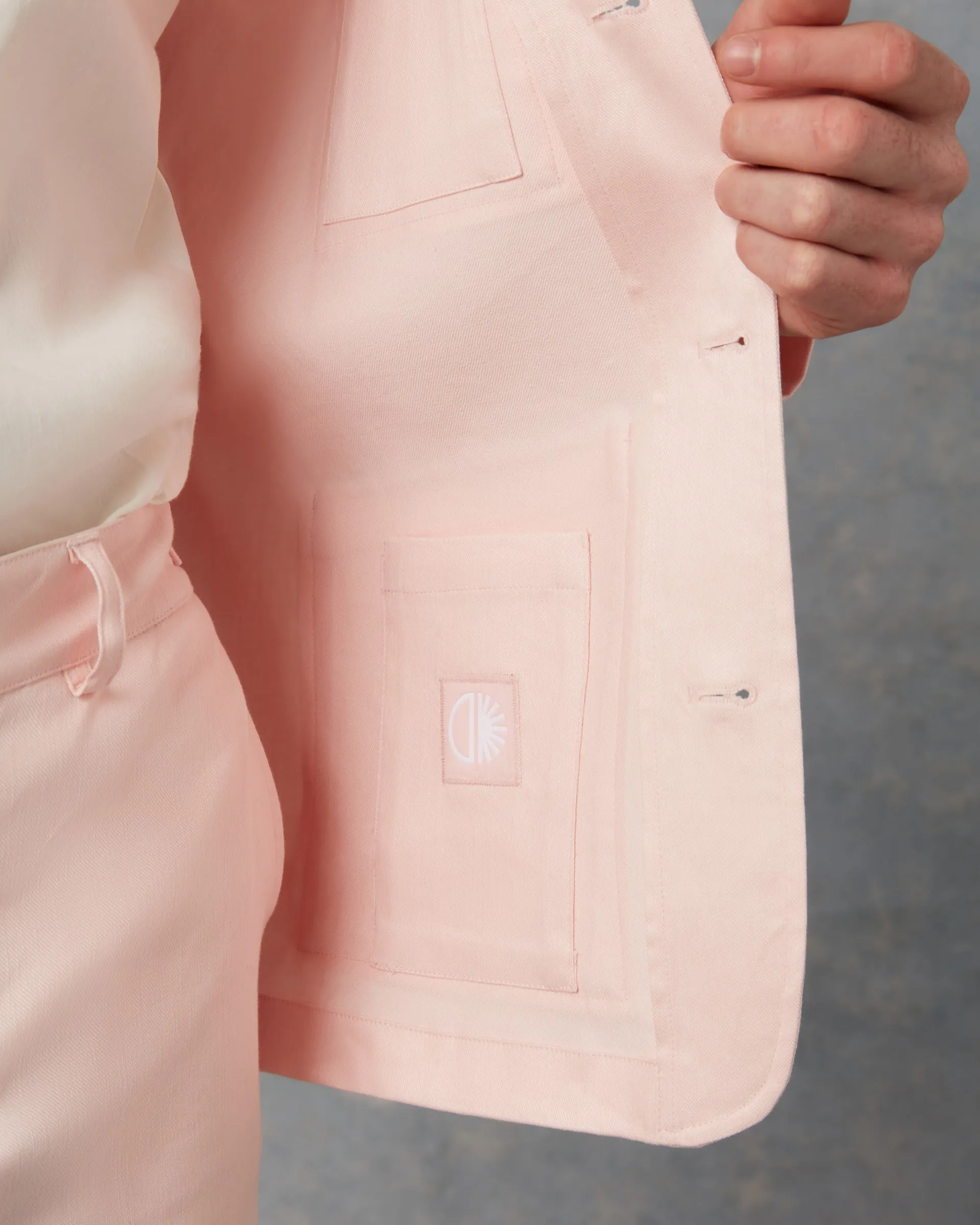Mens Pink Linen Jacket
