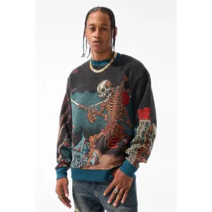 Men's Silk Road Crewneck Sweater, Skulletal