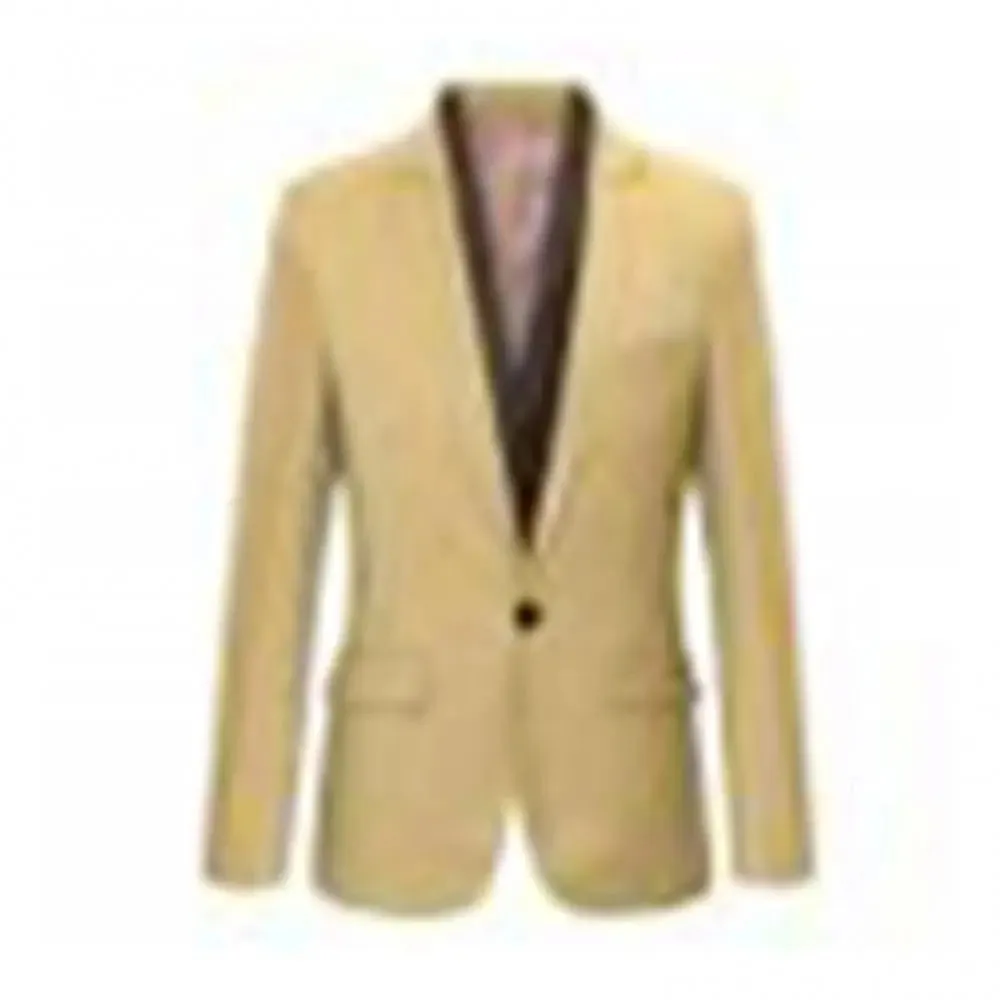 Men’s Slim Fit One-Button Blazer – Formal Business Suit Jacket (Black, Blue, Red)