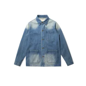 Men's Washed Denim Chore Jacket