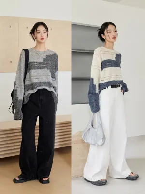 Merino Wool Blend Striped Sweater