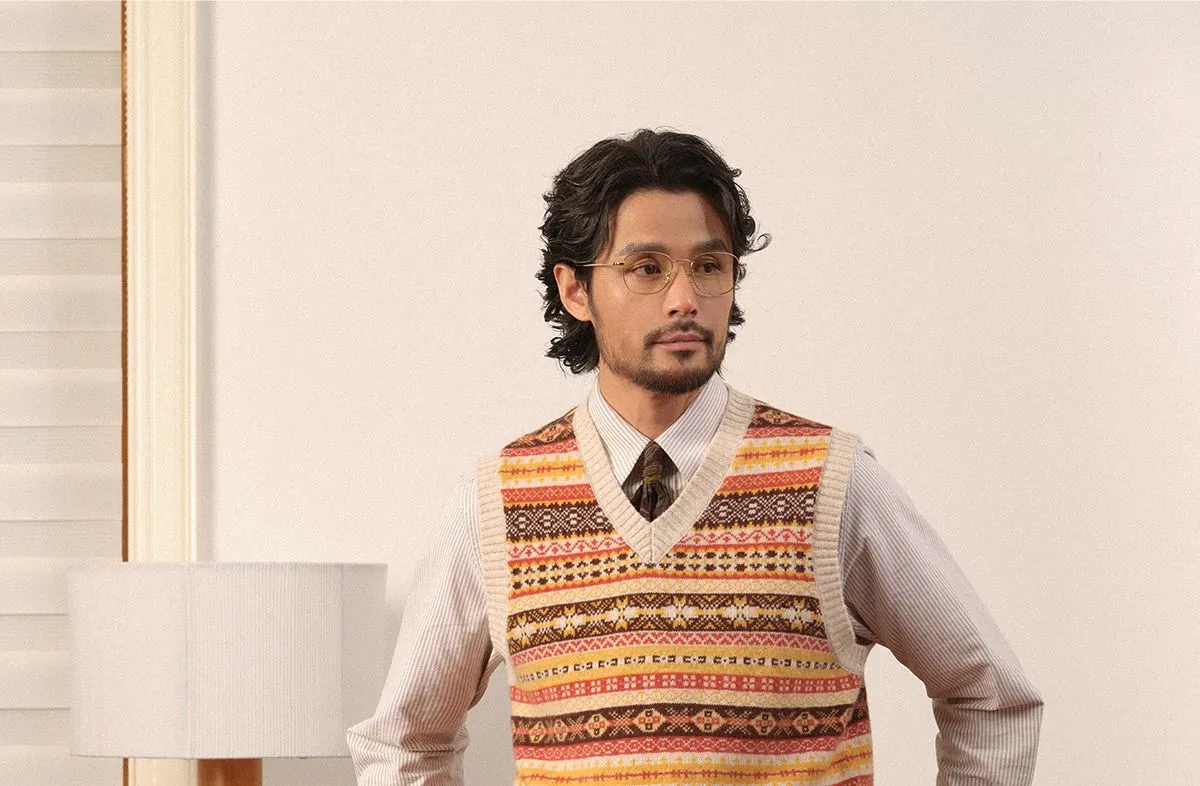 Merino Wool Knitted Fair Isle Vest