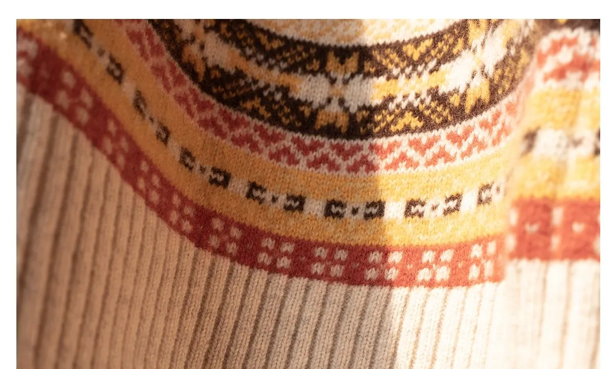 Merino Wool Knitted Fair Isle Vest