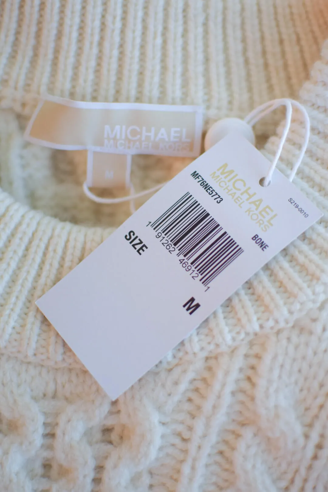 Michael Kors Bone Cable Knit Sweater