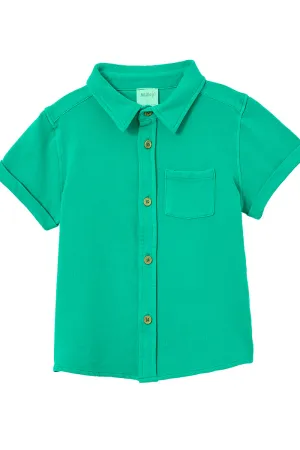 MILKY APPLE GREEN PIQUE SHIRT