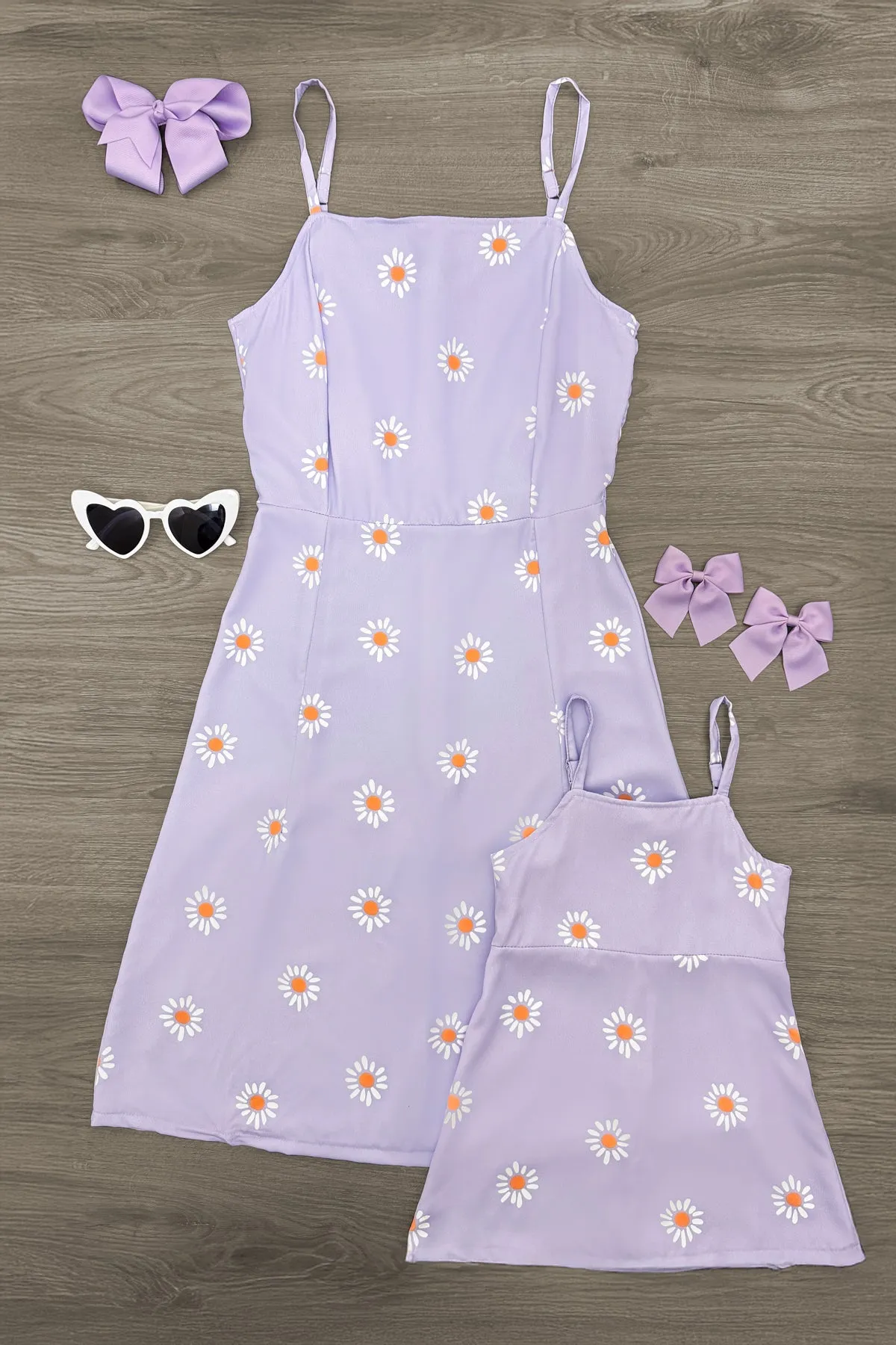 Mom & Me - Lavender Daisy Tank Dress