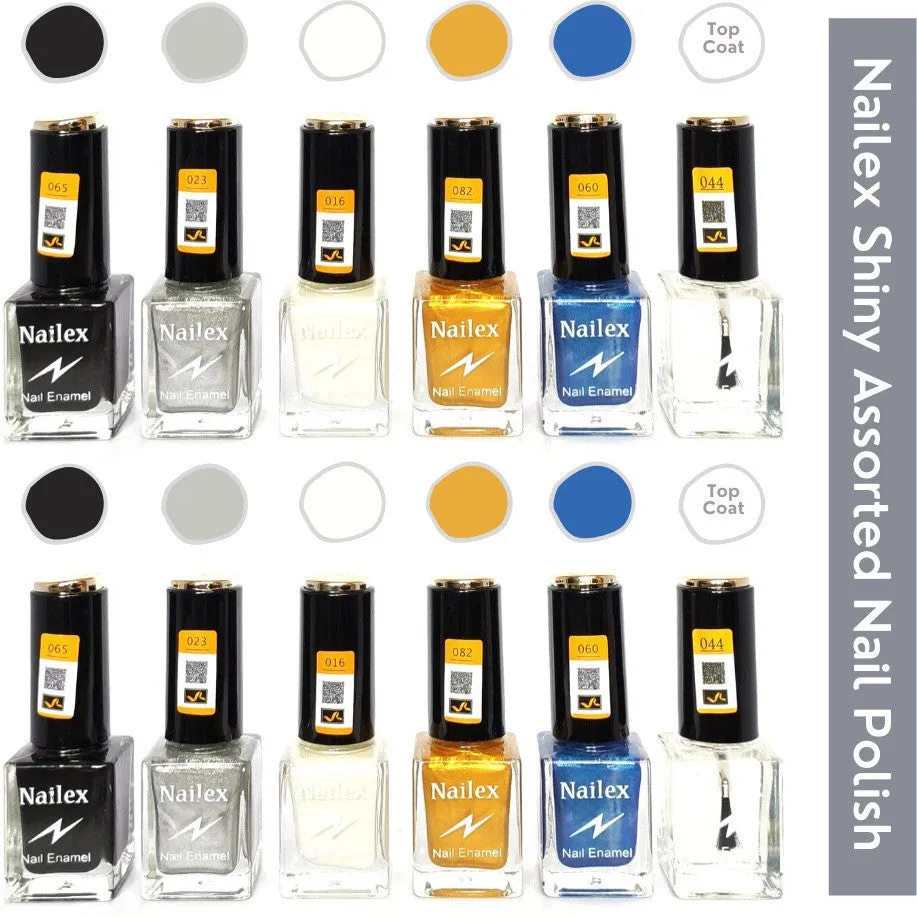 Nailex Assorted Nail Polish  (Pack of 12, 9.9ML Each)