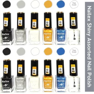 Nailex Assorted Nail Polish  (Pack of 12, 9.9ML Each)