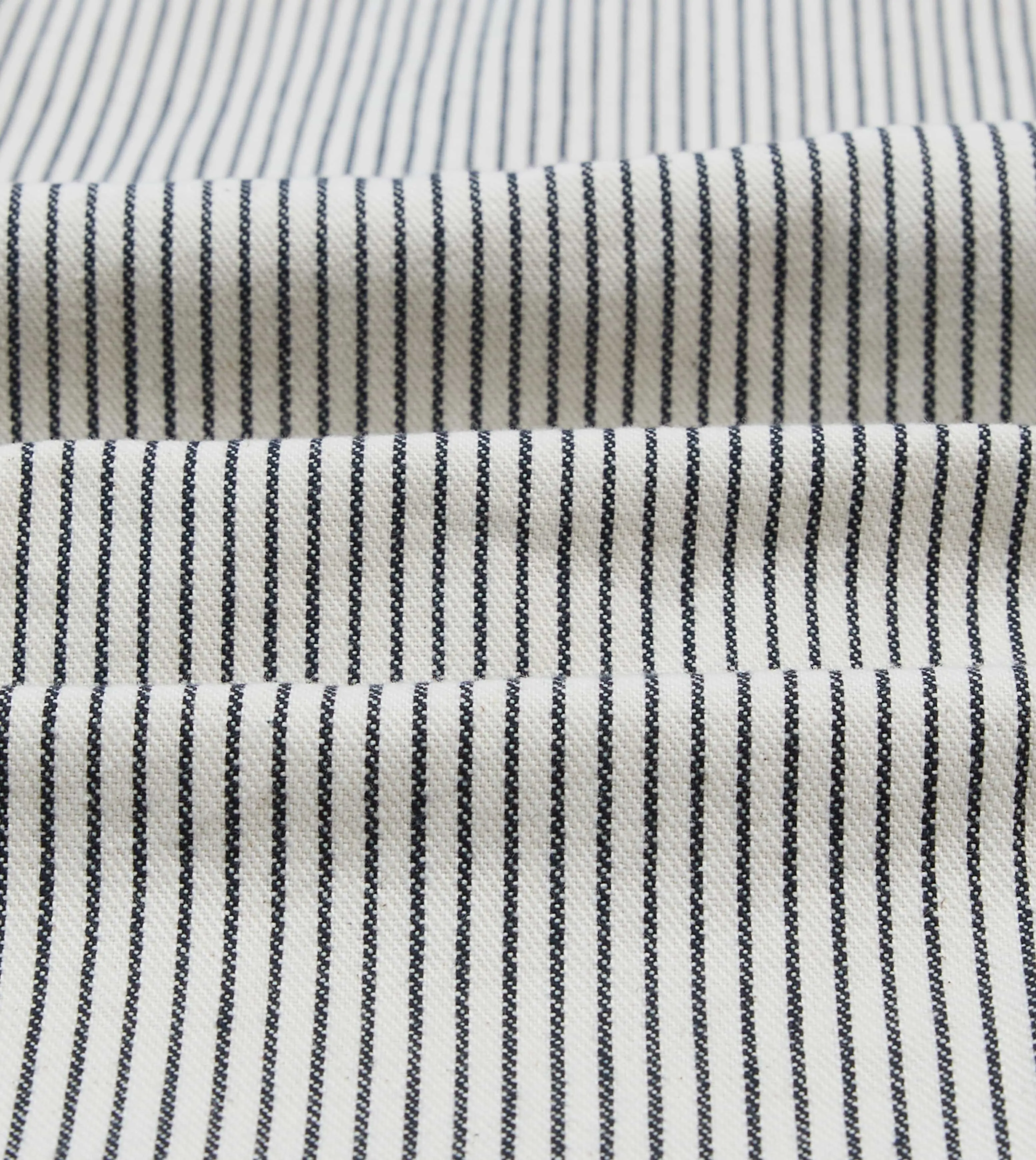 Navy and Ecru Stripe Cotton Stoker Jacket