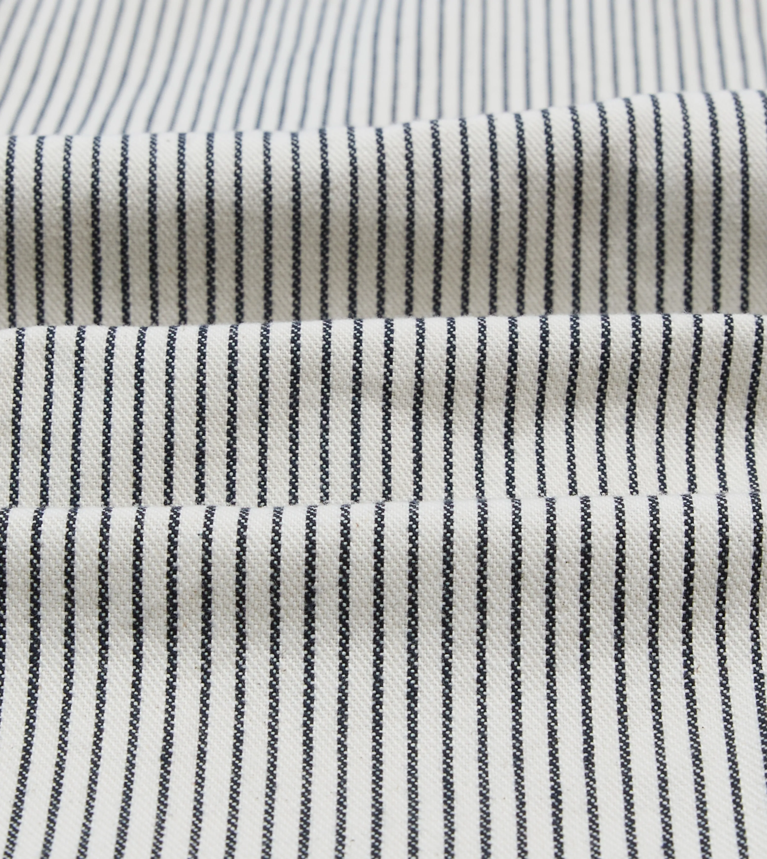 Navy and Ecru Stripe Cotton Stoker Jacket
