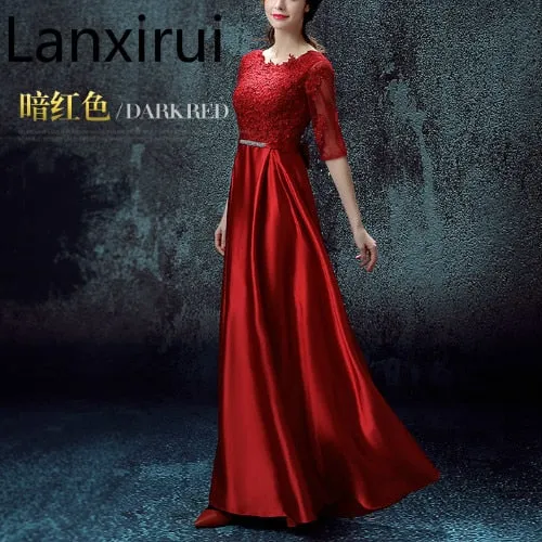 New Arrival Red Blue Pink Purple Floor  Party  Dress