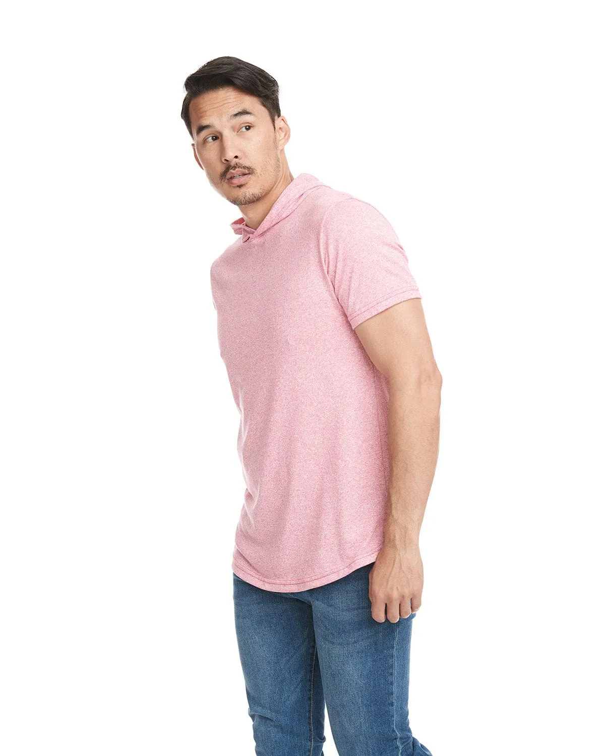 Next Level Apparel Unisex Mock Twist Short Sleeve Hoody T-Shirt