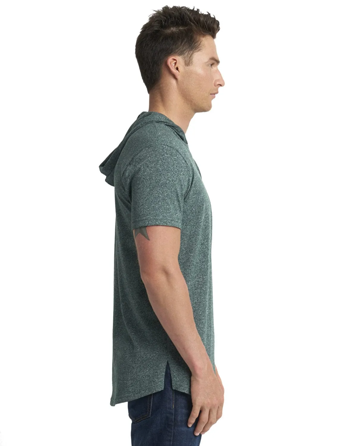 Next Level Apparel Unisex Mock Twist Short Sleeve Hoody T-Shirt