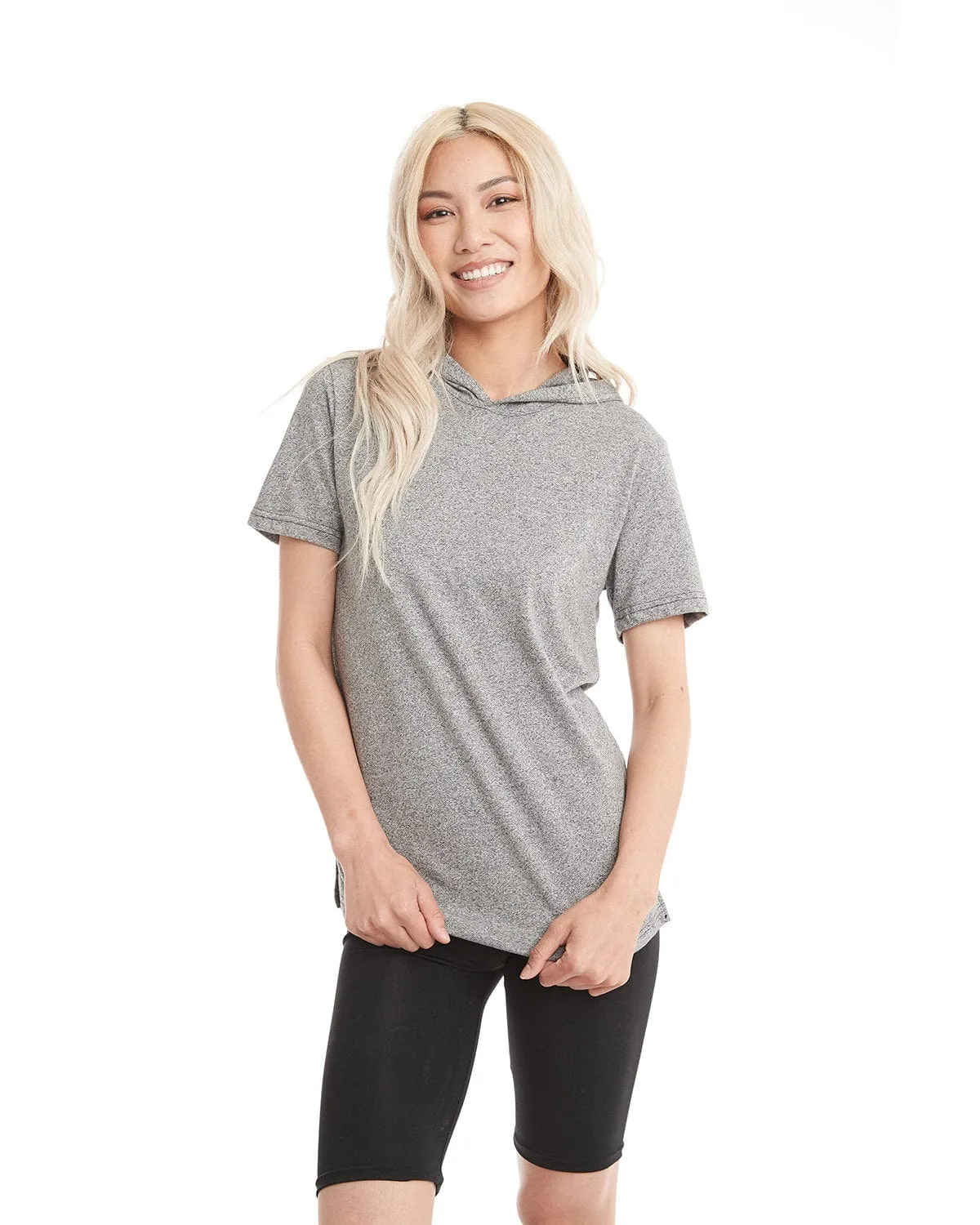 Next Level Apparel Unisex Mock Twist Short Sleeve Hoody T-Shirt