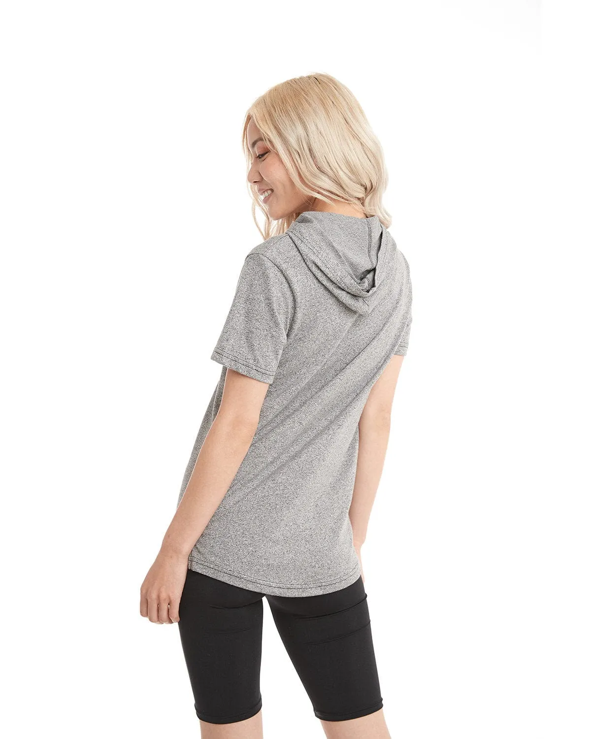 Next Level Apparel Unisex Mock Twist Short Sleeve Hoody T-Shirt