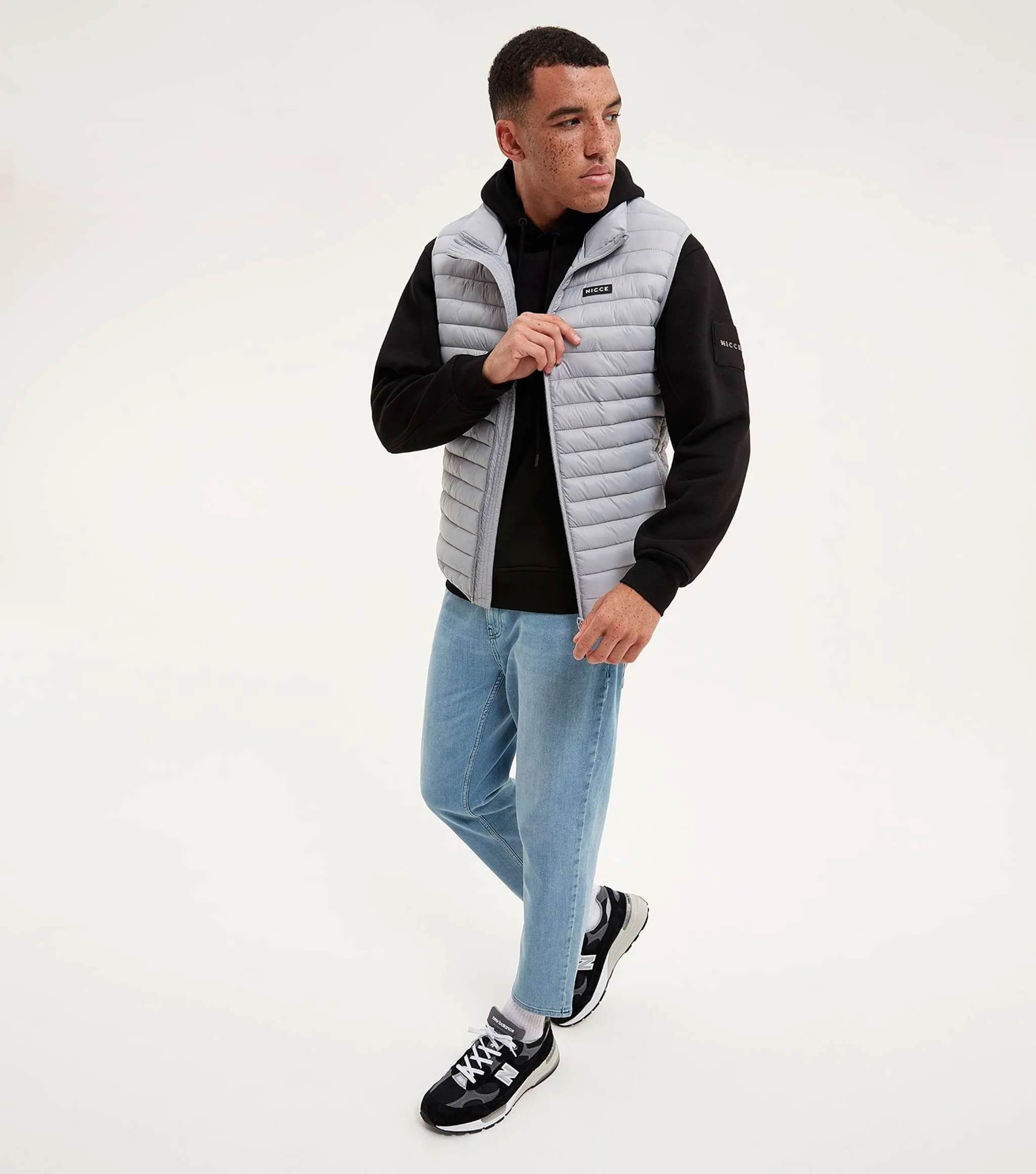 Nicce Maidan Gilet Stone Grey