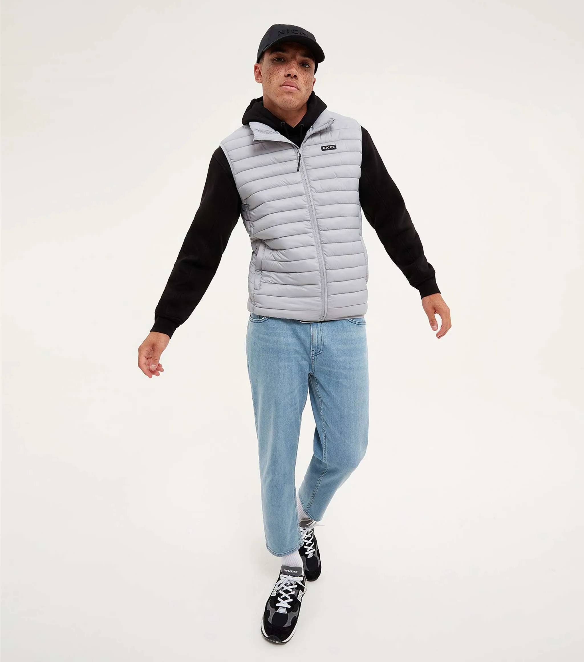 Nicce Maidan Gilet Stone Grey