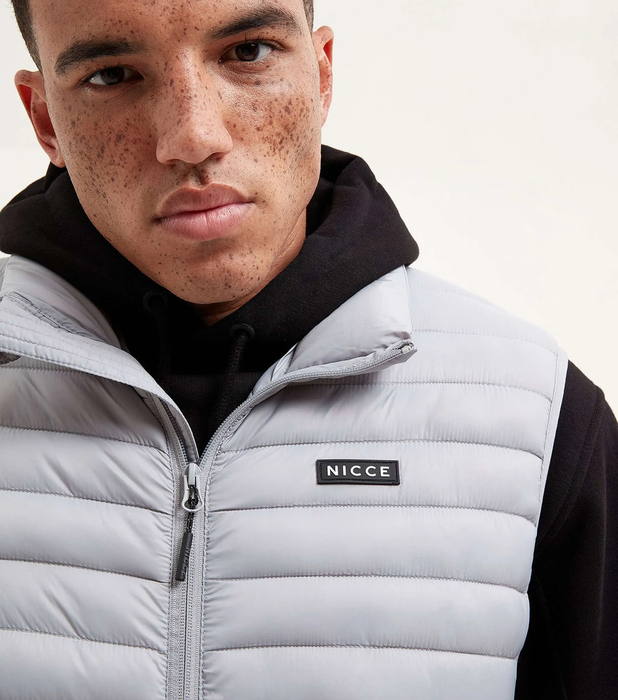 Nicce Maidan Gilet Stone Grey