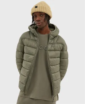 Nicce Skyline Puffer Jacket Dusty Olive